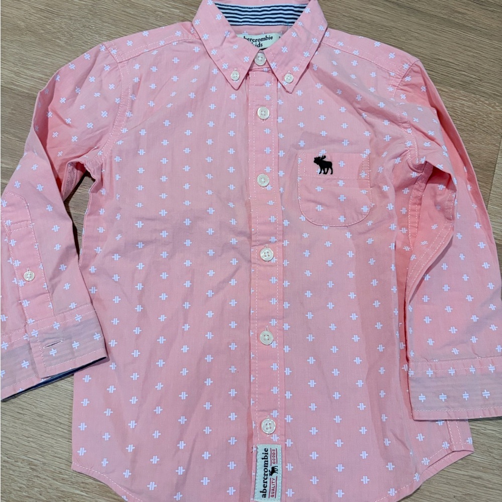 Abercrombie Kids Light Pink Button-Down Shirt